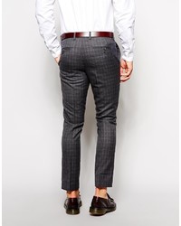 Selected Wool Mix Pant Check Pants In Skinny Fit