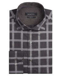 Bugatchi Classic Fit Grid Print Button Up Shirt