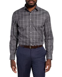 Nordstrom Men's Shop Trim Fit Non Iron Windowpane Dress Shirt