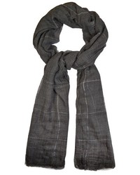 Charcoal Check Lightweight Scarf