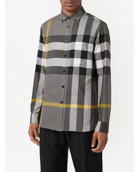 Burberry Exaggerated Check Cotton Shirt
