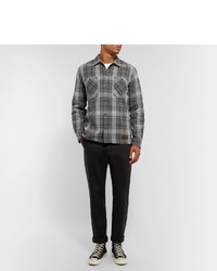 Neighborhood Logger Slim Fit Checked Cotton Flannel Shirt