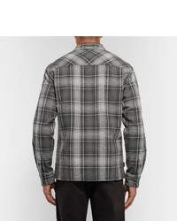 Neighborhood Logger Slim Fit Checked Cotton Flannel Shirt