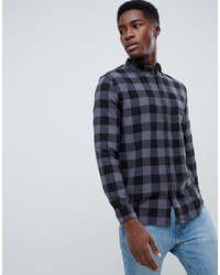 New Look Regular Fit Shirt In Grey Check