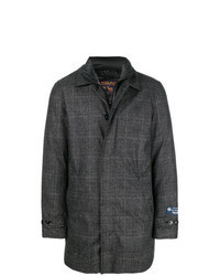Charcoal Check Puffer Jacket