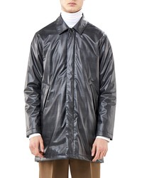 Charcoal Check Raincoat