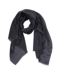 Nordstrom Check Cashmere Scarf In Grey Combo At