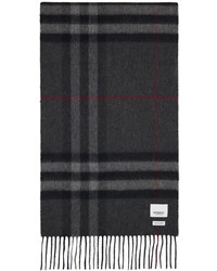 Burberry Gray Classic Check Scarf