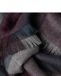 Loro Piana Stanford Fringed Checked Cashmere Scarf