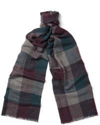 Loro Piana Stanford Fringed Checked Cashmere Scarf