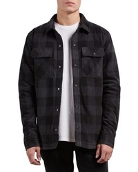 Volcom Bower Check Print Fleece Jacket