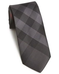 Charcoal Check Silk Tie