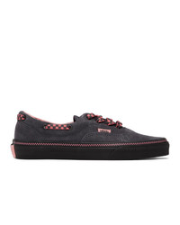 Charcoal Check Suede Low Top Sneakers