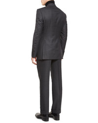 Tom Ford Windsor Base Windowpane Two Piece Suit Gray