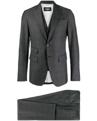 Charcoal Check Three Piece Suit