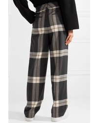 By Malene Birger Lorrany Checked Felt Wide Leg Pants