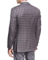 Brioni Check Wool Two Button Sport Coat