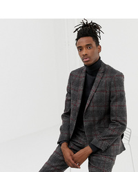 Heart & Dagger Slim Fit Wool Mix Suit Jacket In Charcoal