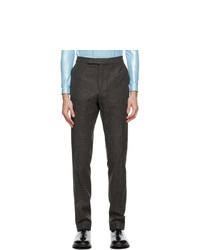 Raf Simons Black And Brown Wool Check Trousers