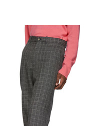 Marni Black And Grey Micro Check Trousers