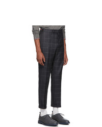 Thom Browne Grey Windopane Side Tab Trousers
