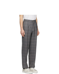 Etro Grey Wool Easy Fit Trousers