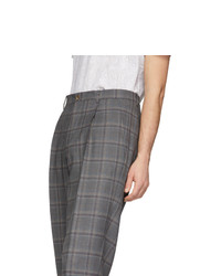 Etro Grey Wool Easy Fit Trousers