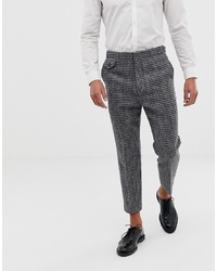 ASOS DESIGN Tapered Smart Trouser In 100% Wool Harris Tweed Check