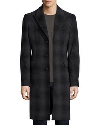 Charcoal Check Wool Coat