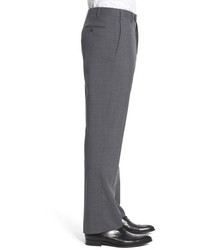 Zanella Devon Flat Front Check Wool Trousers