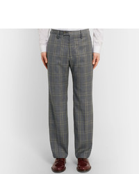 Stella McCartney Grey Prince Of Wales Checked Wool Suit Trousers