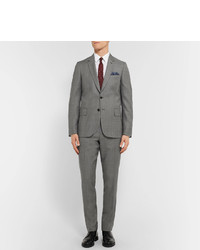 Paul Smith Grey Soho Slim Fit Prince Of Wales Checked Wool Suit Trousers