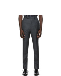 Dunhill Grey Wool Check Mayfair Trousers
