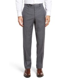 Ted Baker London Jefferson Flat Front Check Wool Trousers