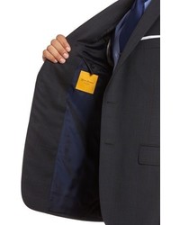 Hickey Freeman B Series Classic Fit Windowpane Wool Suit