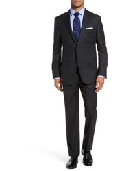 Hickey Freeman B Series Classic Fit Windowpane Wool Suit