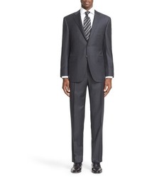 Canali Big Tall Classic Fit Check Wool Suit
