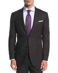 Canali Check Impeccabile Super 140s Wool Two Piece Suit