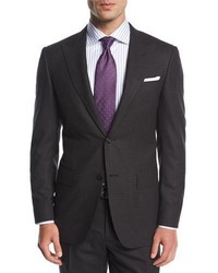 Canali Check Impeccabile Super 140s Wool Two Piece Suit