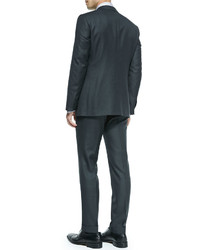 Ermenegildo Zegna Check Wool Suit Gray