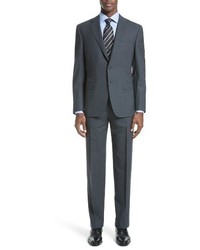 Canali Classic Fit Check Wool Suit