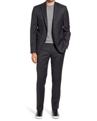 Jack Victor Esprit Contemporary Fit Grey Windowpane Check Wool Suit
