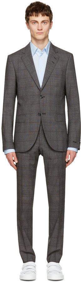 Tiger of Sweden Grey Check Gekko Suit, $1,000 | SSENSE | Lookastic