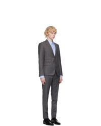 DSQUARED2 Grey Wool Check London Fit Suit