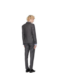 DSQUARED2 Grey Wool Check London Fit Suit