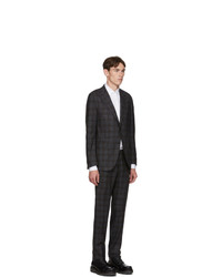 Ermenegildo Zegna Grey Wool Check Milano Easy Suit