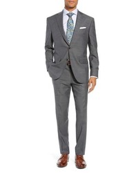 David Donahue Ryan Classic Fit Stretch Check Wool Suit