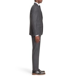 John Varvatos Star Usa Trim Fit Check Wool Suit