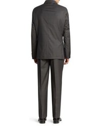 Brunello Cucinelli Two Piece Windowpane Check Wool Suit