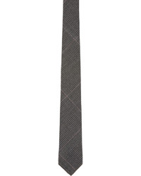 Thom Browne Grey Hairline Overcheck Tie